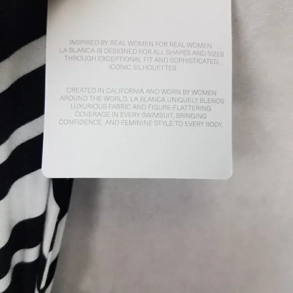 La Blanca Swimwear XS Archistripe Cover-up Maxi Dress In Black/ White Belt - Picture 6 of 8